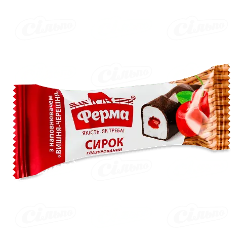 Сирок глазурований «Ферма» зі смаком вишні та черешні 23%, 36г
