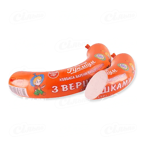 Ковбаса «Ювілейний» з вершками варена вищого ґатунку, 350г