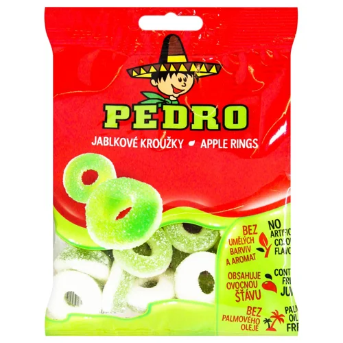 Цукерки Pedro яблучні кільця 80г