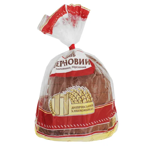 Хліб половинка у нарізці Зерновий Дніпровський хлібокомбінат №11 м/у 0.3кг