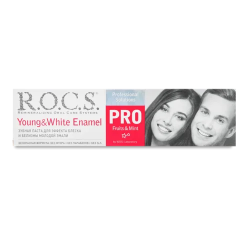 Зубна Паста R.O.C.S. PRO Young & White Емаль, 135 г, в/ґ