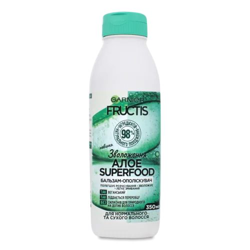 Бальзам-ополіскувач Для Волосся Зволоження Алое Superfood Fructis, 350мл