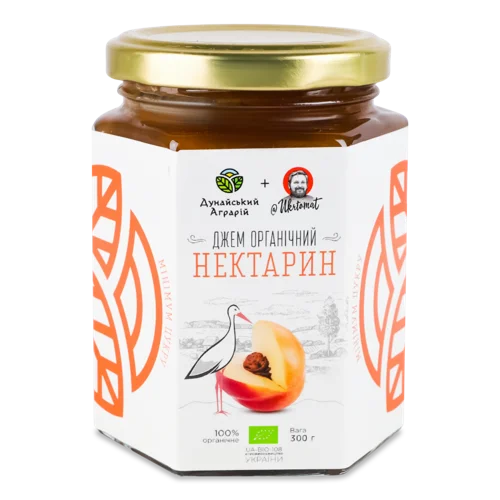 Джем Органічний Нектарин Вищого Ґатунку, С/Б 300г