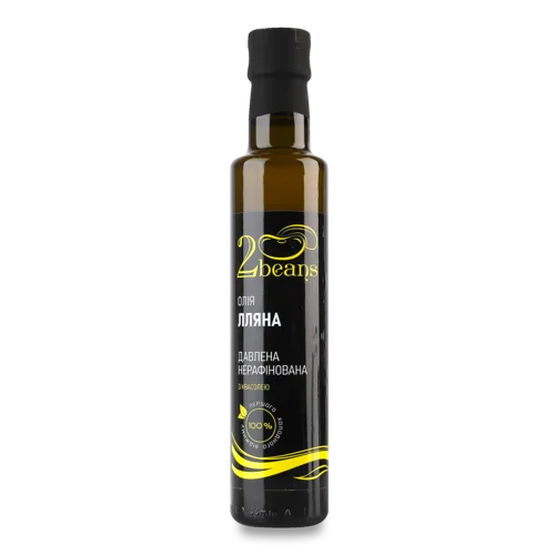Олія Лляна Давлена Нерафінована З Квасолею 2Beans, с/пл 250мл