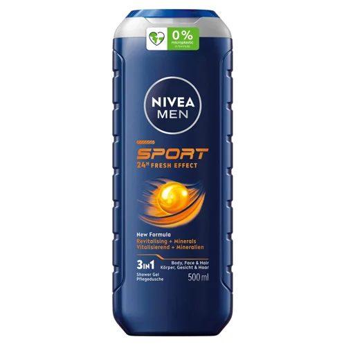 Гель для душу Nivea Men Sport 3в1 для тіла, обличчя та волосся 500мл