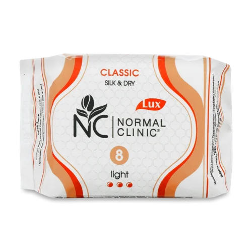 Гігієнічні Прокладки Light Classic Silk&Dry Normal Clinic, 8 шт