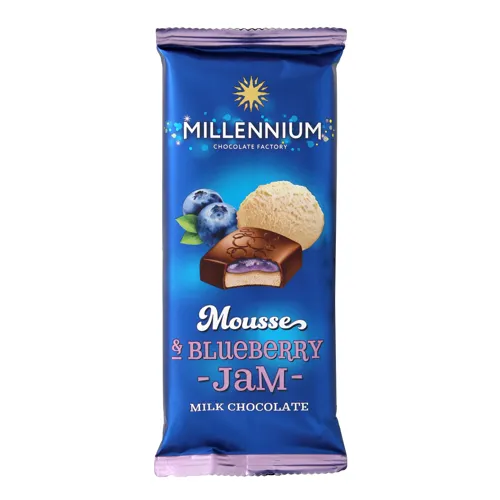 Шоколад Millennium мусовий мол.чорниця 135г
