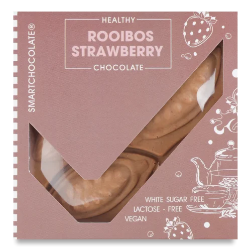 Шоколад Rooibos І Полуниця Вищого Ґатунку, Картонна Упаковка, 70г