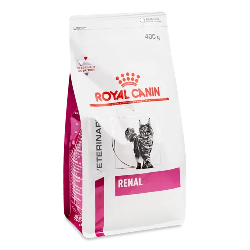 Корм сухий повнораціонний дієтичний для дорослих котів Royal Canin Renal Veterinary, в/ґ, 400 г
