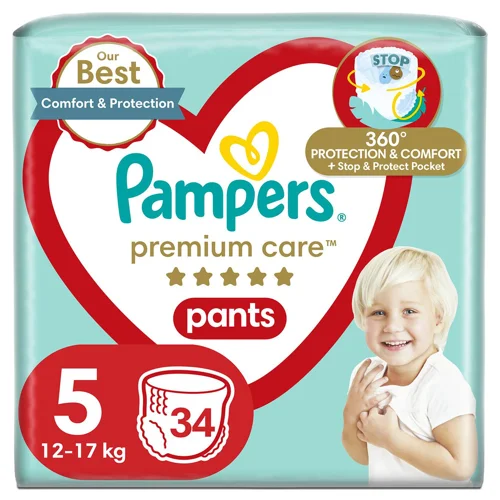 Підгузки-трусики Pampers Premium Care Junior 5 12-17кг 34шт