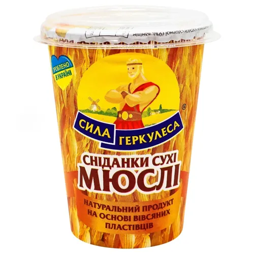 Мюслі вівсяні з курагою, 55г