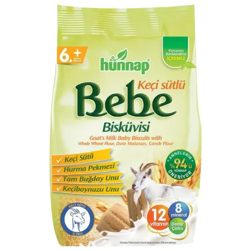 Печиво Hunnap Bebe з козячим молоком 200г