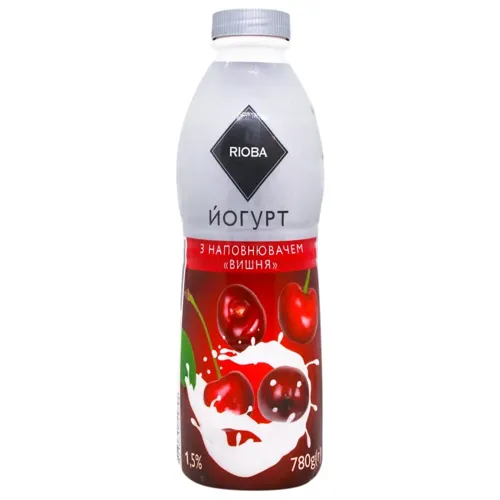 Йогурт Rioba Вишня з лактулозою 1,5%, 780г