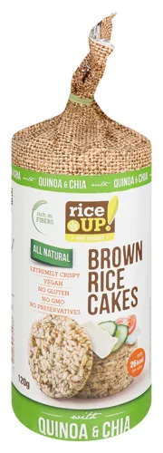 Хлібці рисові цільнозернові Quinoa&Chia Rice Up! м/у 120г