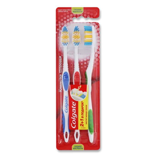 Зубна Щітка Середньої Жорсткості Класика Здоров'я Colgate 3шт