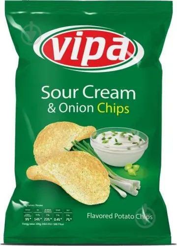 Чіпси VIPA Сметана і цибуля 75г