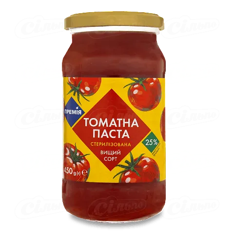 Паста томатна «Премія» стерилізована 25%, 450г