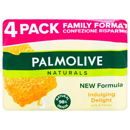 Мило тверде Palmolive Naturals Молочко та мед 4шт*90г