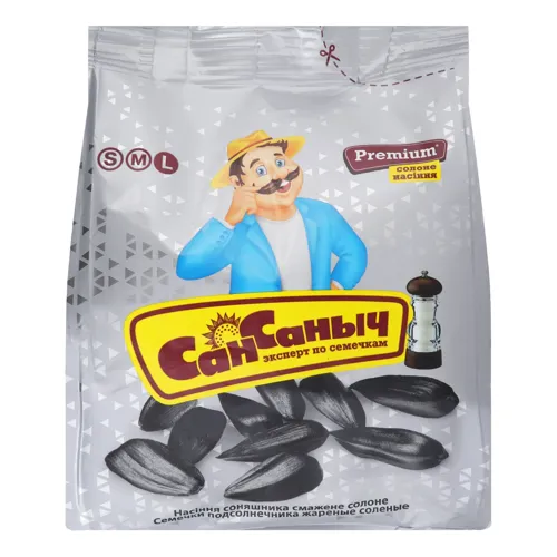 Насіння соняшника смажене солоне Premium СанСанич м/у 110г