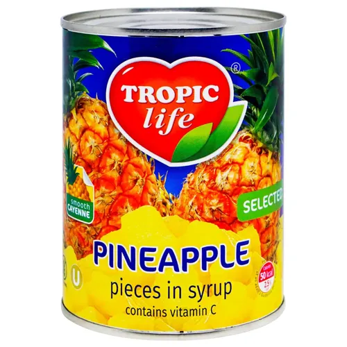 Ананас Tropic Life шматочки в сиропі 580мл