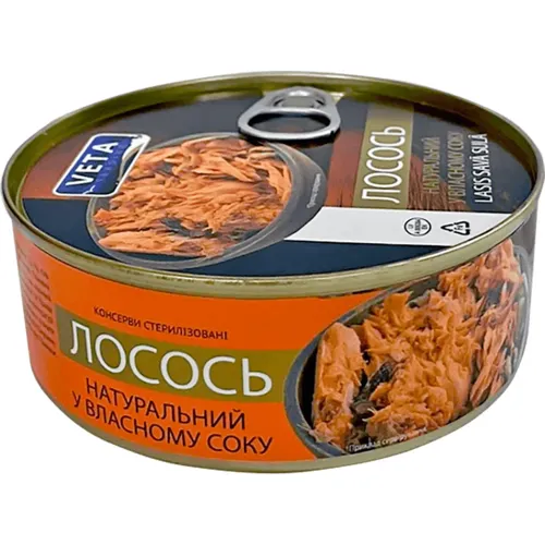 Лосось Вета Трейдінг натуральний у власному соку 240г