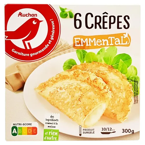 Млинці Ашан з сиром Емменталь 300г