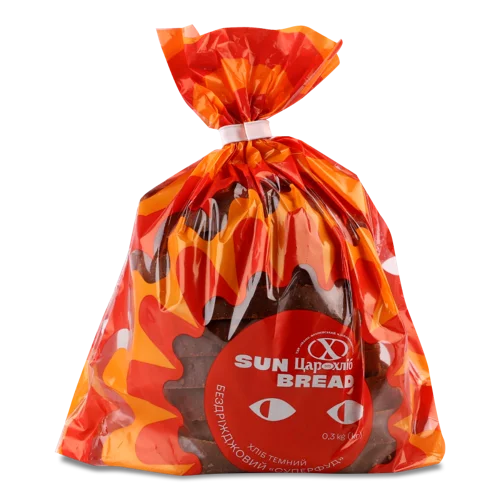 Хліб Бездріжджовий Темний В/ґ Нарізка Суперфуд Цар Хліб, 0.3кг