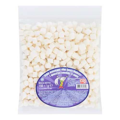 Зефір жувальний з ароматом пломбіру та ванілі Mini Snowy Mallows Суббота м/у 150г