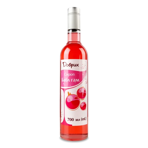 Сироп Бабл Гам Добрик, Вищого Ґатунку, Пластикова Пляшка, 700мл