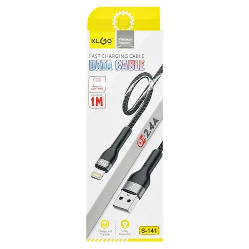 Кабель Klgo для передачі даних 1м USB-IOS S-141