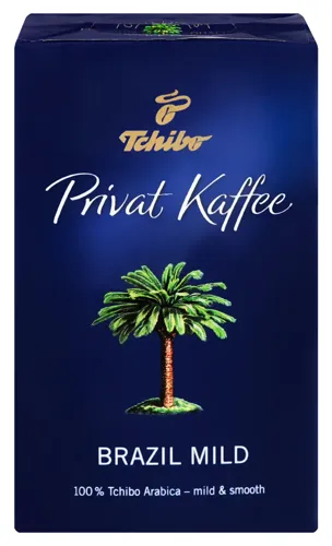 Кава натуральна смажена мелена Brazil Mild Privat Kaffee Tchibo вищого ґатунку 250г