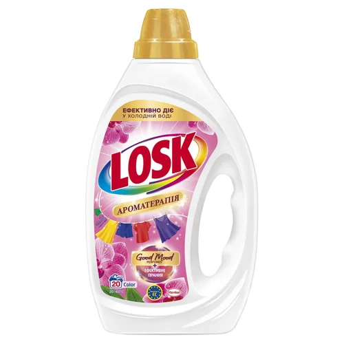 Гель для прання Losk Color Ароматерапія Ефірні масла та аромат малазійської квітки 0,9л