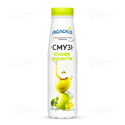 Йогурт «Молокія» «Смузі» груша-яблуко-липа 2%, 270г
