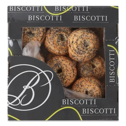 Печиво Здобне Пісочно-Відсадне Маргаритка з Маком, Biscotti, к/у, 0.28кг