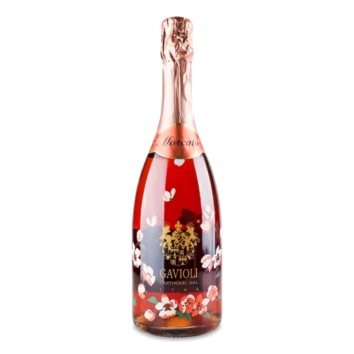 Вино Ігристе Gavioli Moscato Рожеве, в/ґ, 0.75л