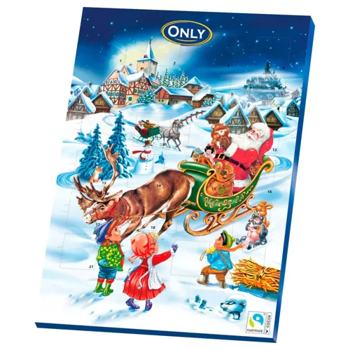 Шоколад молочний Only з адвент календарем 75г