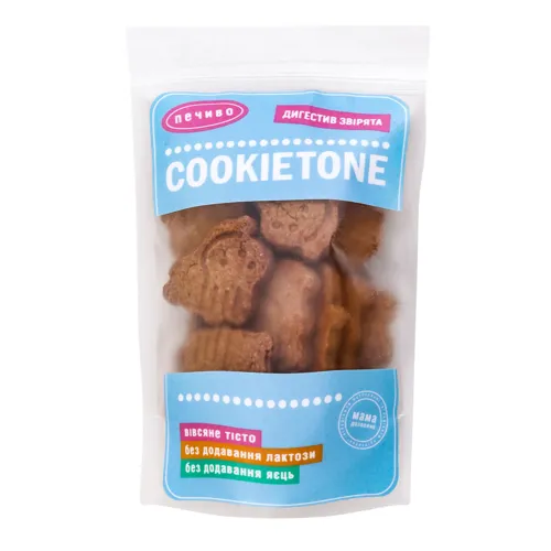 Печиво вівсяне «Дигестив звірята» Cookietone 80г