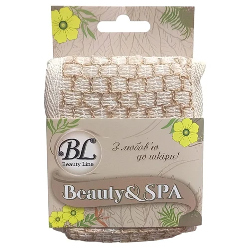 Мочалка-скрабер Beauty Line джут бавовна SPA 412254