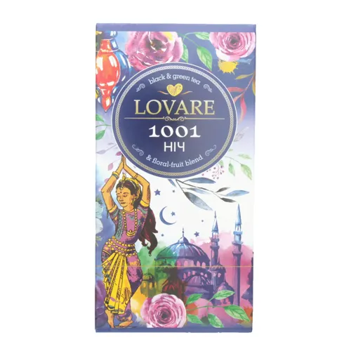 Чай Lovare 1001 Ніч чорний та зелений листовий з ягодами та фруктами 24шт*2г