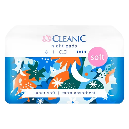 Прокладки гігієнічні Cleanic Soft нічні 8шт