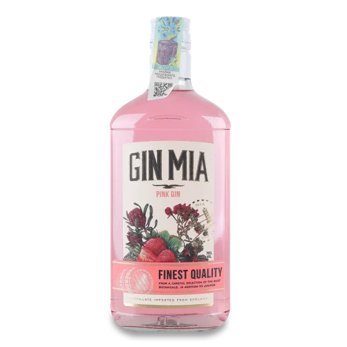Джин 0.7л 38% Pink Gin Gin Mia пл, в/к