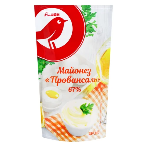 Майонез Auchan Провансаль  67% 180г