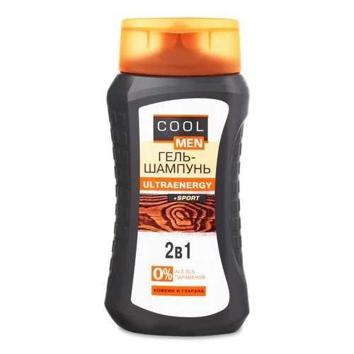 Гель-шампунь Кофеїн і Гуарана 2в1 Ultraenergy Cool Men, 250мл