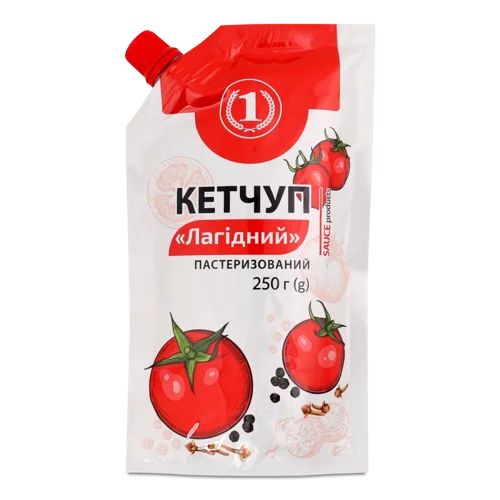 Кетчуп Пастеризований ТМ '1', Вищого Ґатунку, П/Пл, 250г