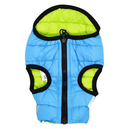 Курточка AiryVest для собак двостороння р.XS22 салатовий-блакитний