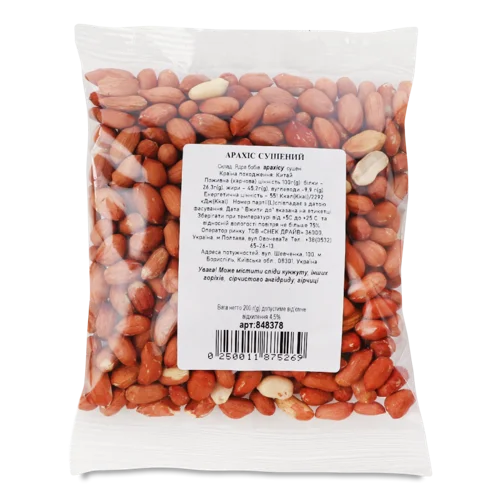 Арахіс Сушений Вищого Ґатунку ТОВ Снек Драйв, 200г