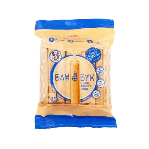 Мультизлакові снеки АВК Бам-Бук зі смаком згущеного молока 250г