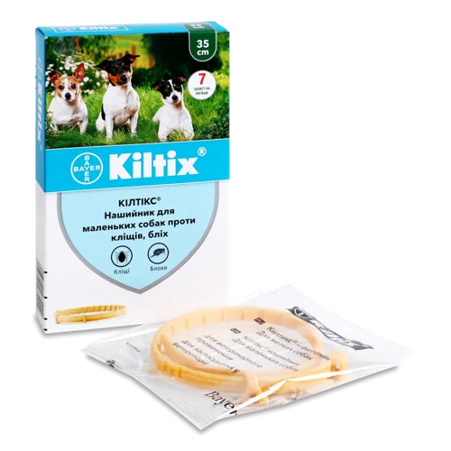 Нашийник для Маленьких Собак Проти Кліщів Бліх Kiltix Bayer 1шт