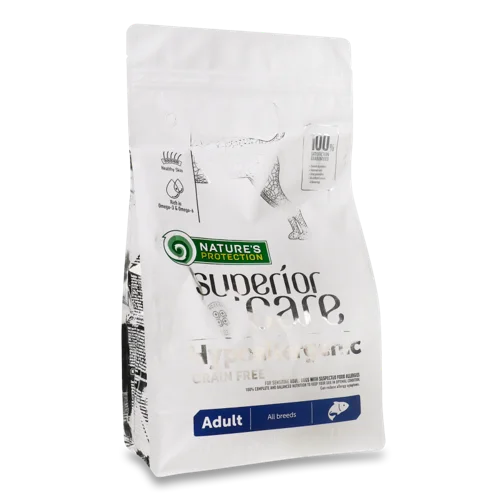 Корм Сухий Гіпоалергенний Для Дорослих Собак Salmon Superior Care Nature's Protection, В/ґ, 1.5кг