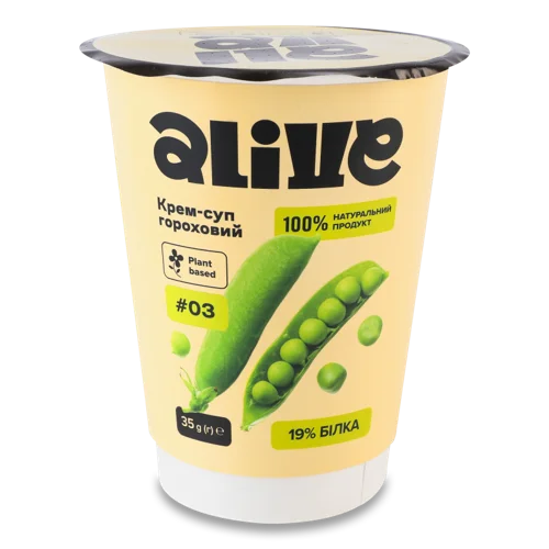 Крем-Суп Швидкого Приготування Гороховий Класичний Alive ст, 35г